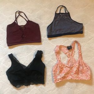 Lot of 4 Buckle/BKE/Daytrip Bralettes